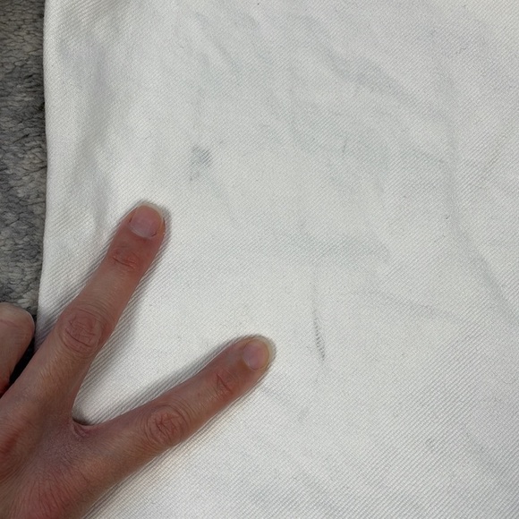 New Moussy Odessa High Rise Distressed Straight Leg Jeans in White Sz 27 - Picture 15 of 16